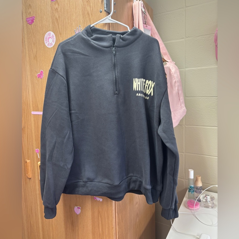 white fox quarter zip